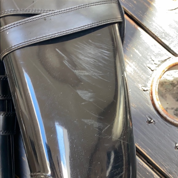 Coach Rain Boots with Gold Embellished Buckle